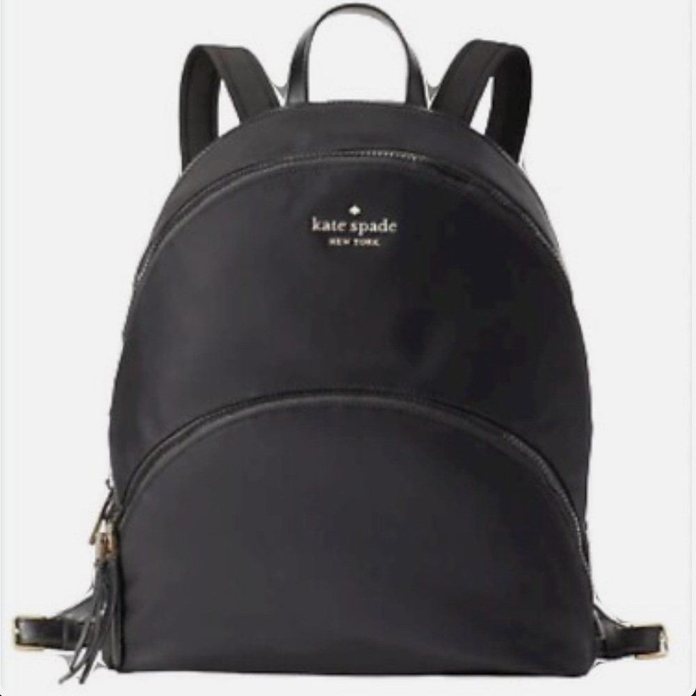 Kate Spade New York Karissa Nylon Medium Black Backpack - Picture 3 of 12